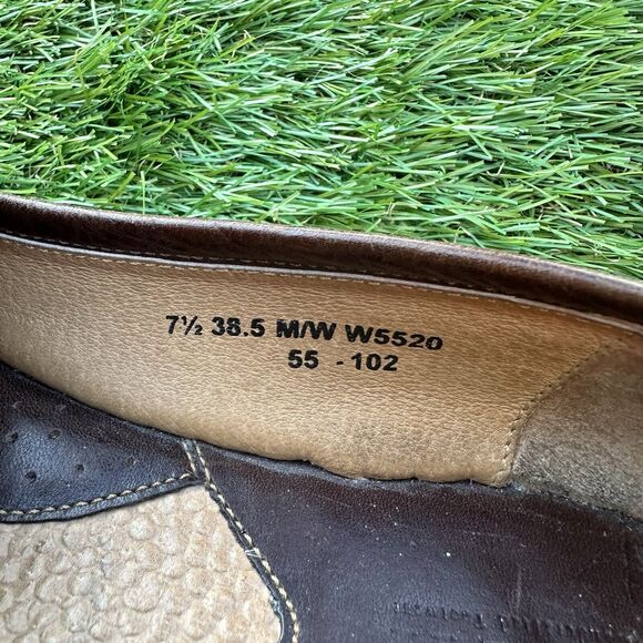 Born‎ Loafers Womens Size 7.5 Suede Leather Kilt Buckle Brown Grandmacore - Picture 7 of 7